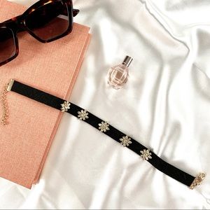 Velvet Jewel Choker Necklace